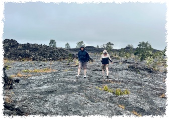 Guided lava hike across a volcanic landscape on the Big Island of Hawaiʻi